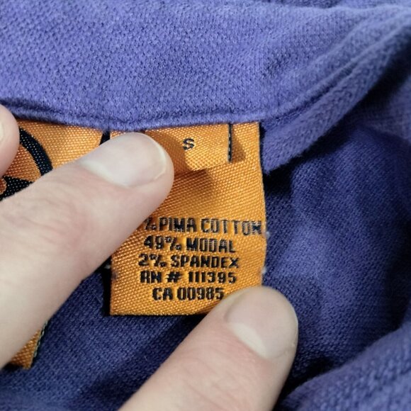 Tory Burch Lidia Purple Long Sleeve Ruffle Polo Shirt Small Preppy Twee … - Picture 6 of 8